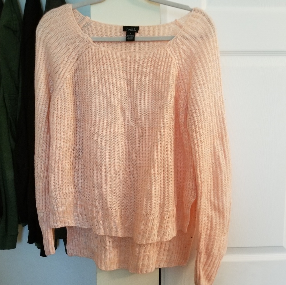 Peachy pink rue21 sweater